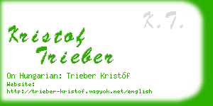 kristof trieber business card