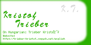 kristof trieber business card